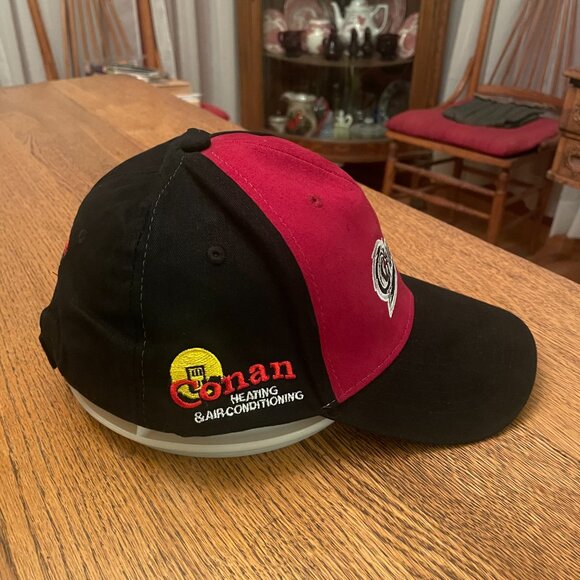 Men's Idaho Falls Chukars Red/Black Hook and Loop Baseball Hat Cap - Picture 5 of 10